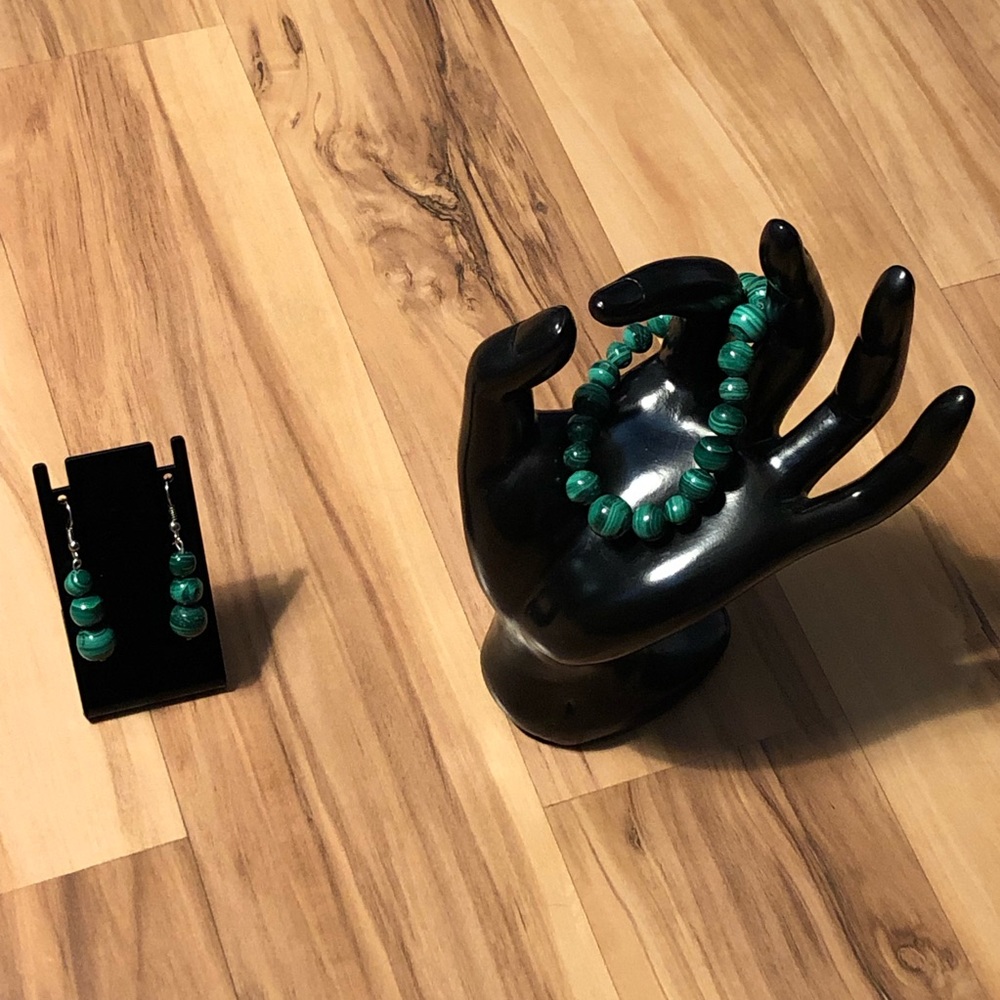 One Of A Kind Malachite Jewelry Set